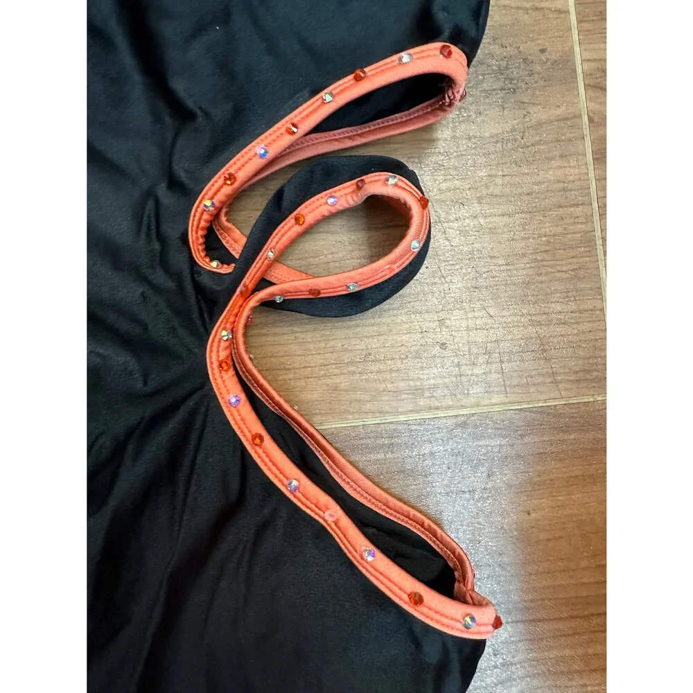 Pre-Owned Dance Costume 10th House TH24172 Large Child Orange Asymmetrical Jazz